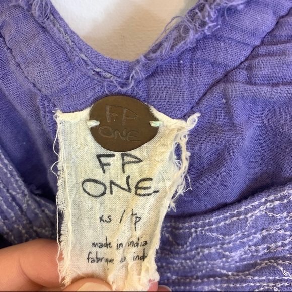 Free People FP One Paisley Vine Cut Out Dress Top - Picture 12 of 15